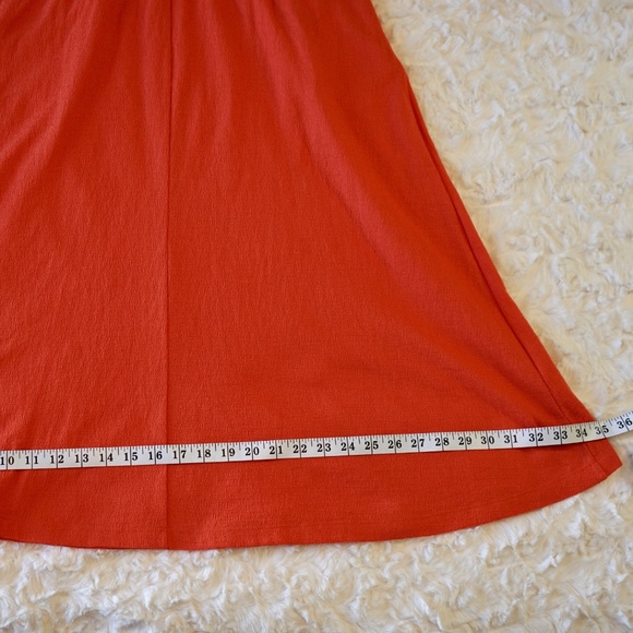 DRAPER JAMES RSVP Sleeveless Midi Dress w/pockets - XS - Orange - Picture 9 of 14